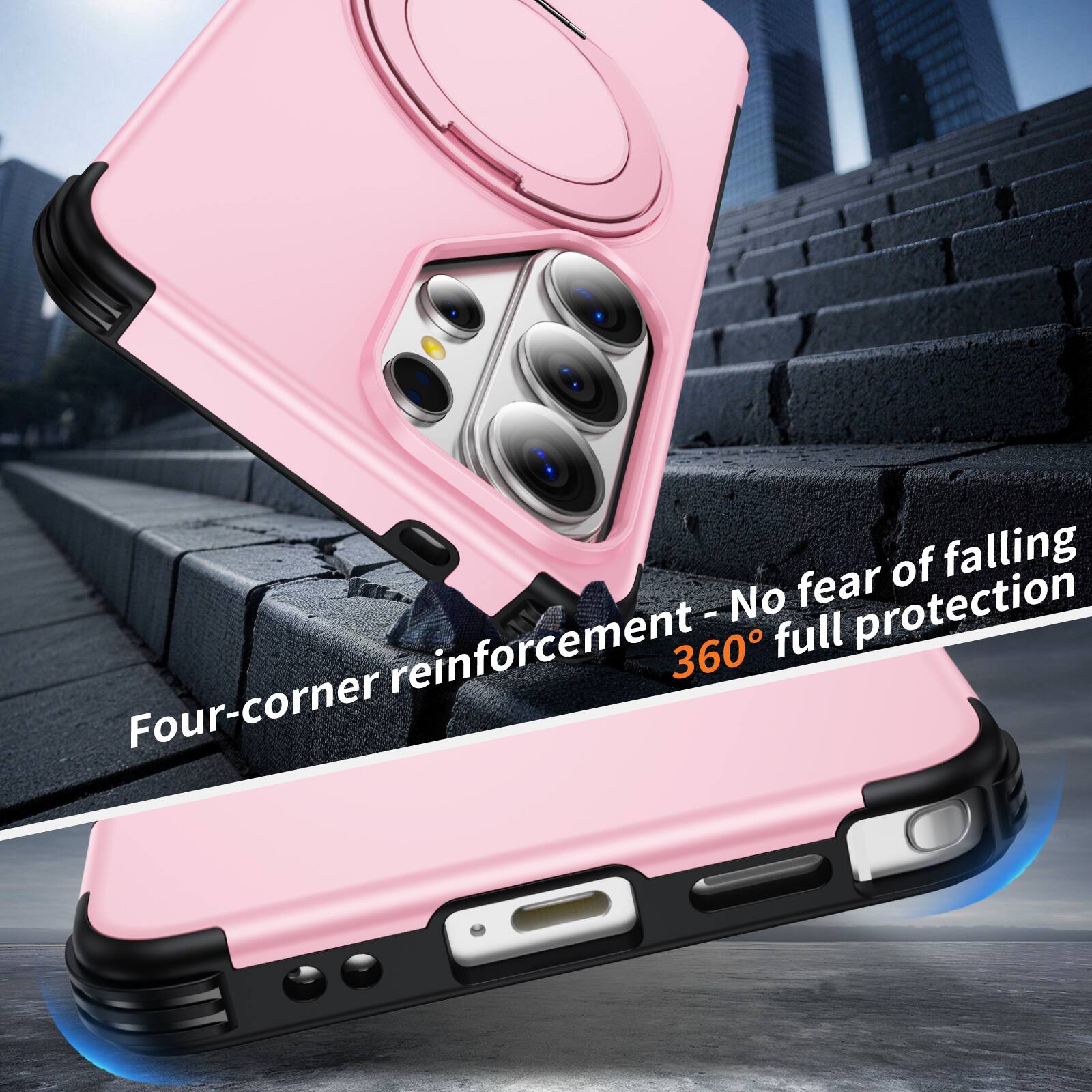 Four-corner reinforcement - No fear of falling  
360° full protection
