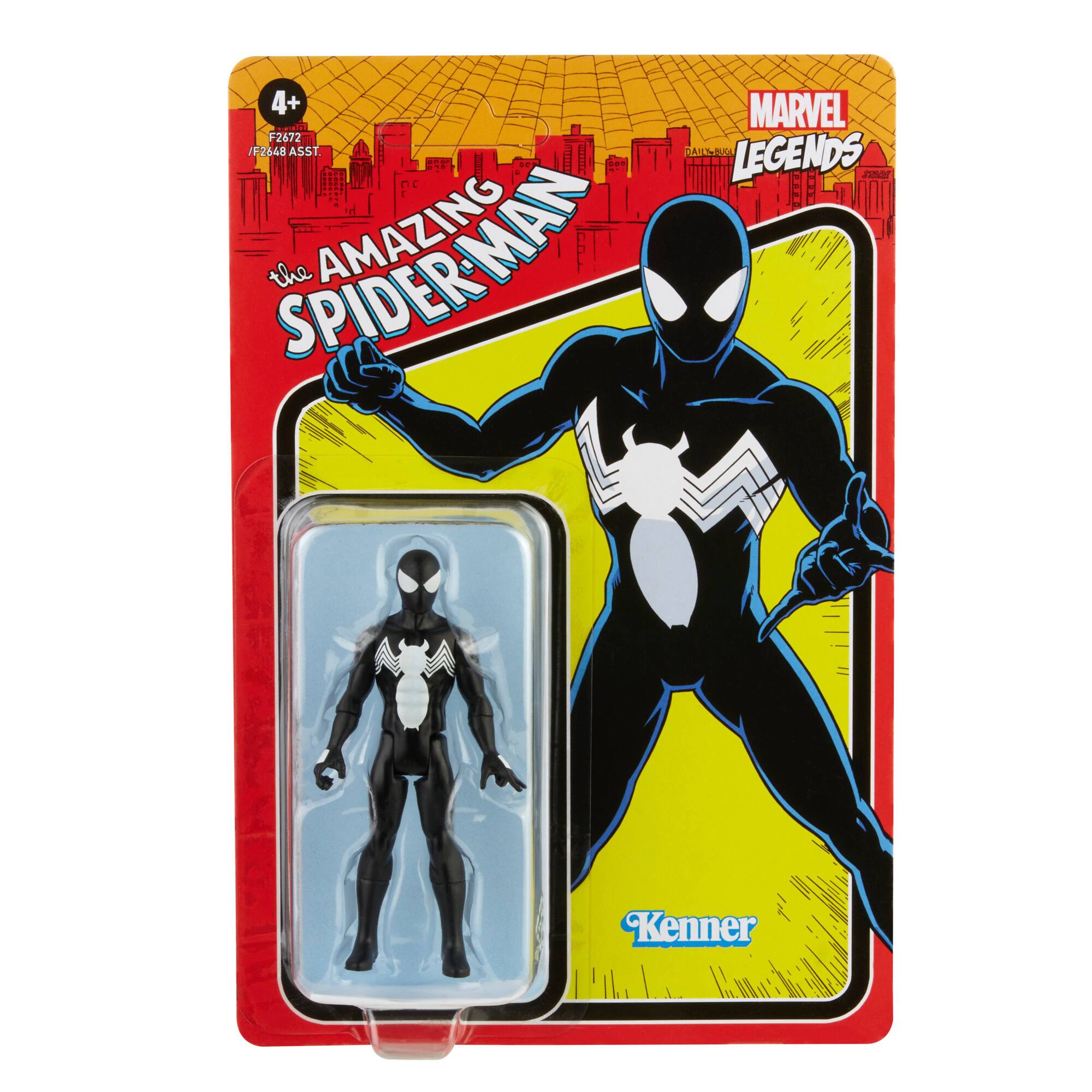Angle. Hasbro - Marvel Legends Retro 375 Symbiote Spider-Man.