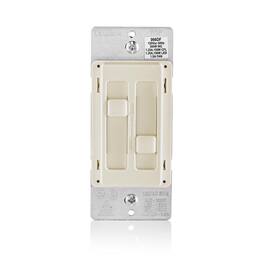 Leviton - Decora SureSlide Fan/LED Dimmer Slide Switch 1 pk - Light Almond