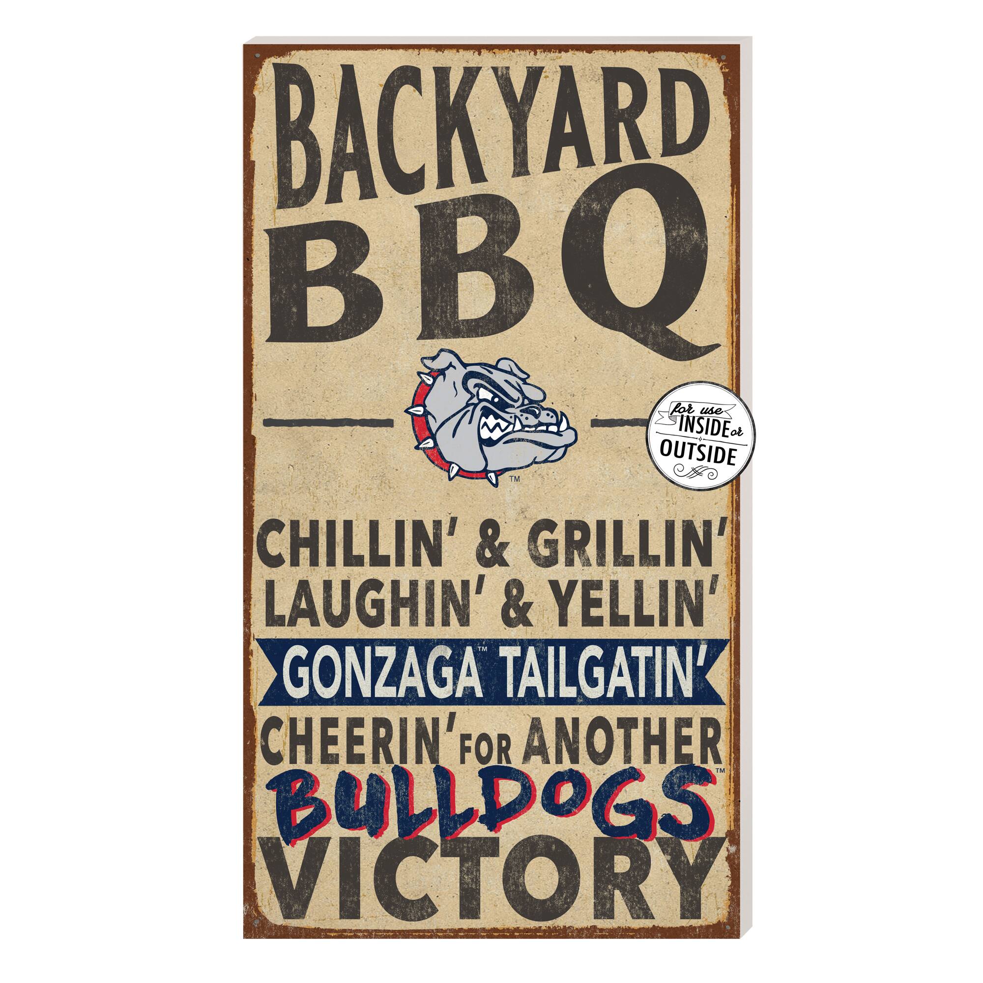 Brown Gonzaga Bulldogs 11'' x 20'' Indoor/Outdoor BBQ Sign