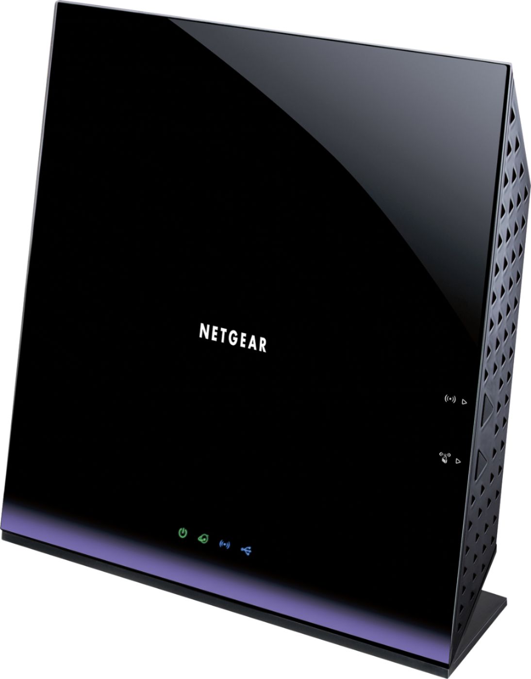 Left View: NETGEAR - AC1600 Dual-Band Wi-Fi 5 Router - Black