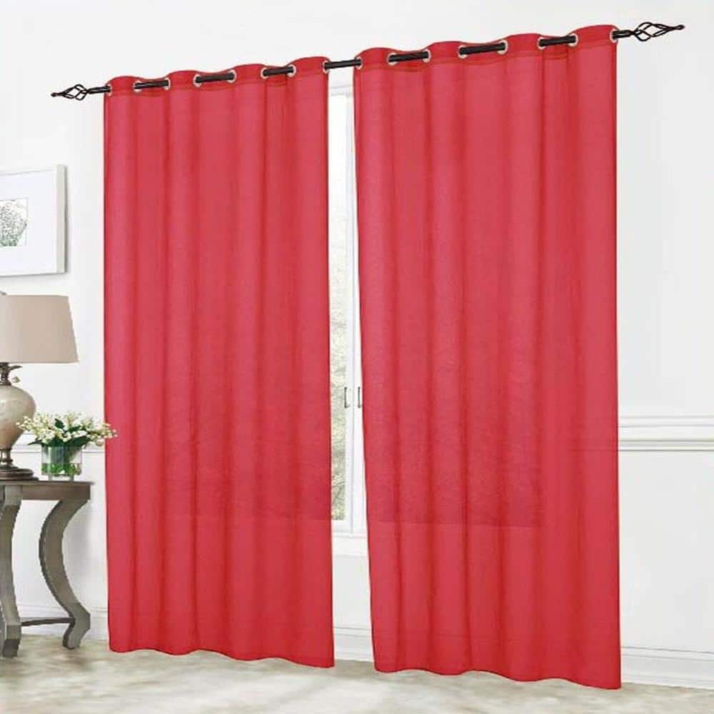 RT Designers Collection - Cara Grommet Top Panel 54" x 84" - Red