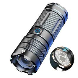 Cluzine - Super Bright White Laser Flashlight High Power Zoomable Rechargeable Long Range Portable Outdoor Torch