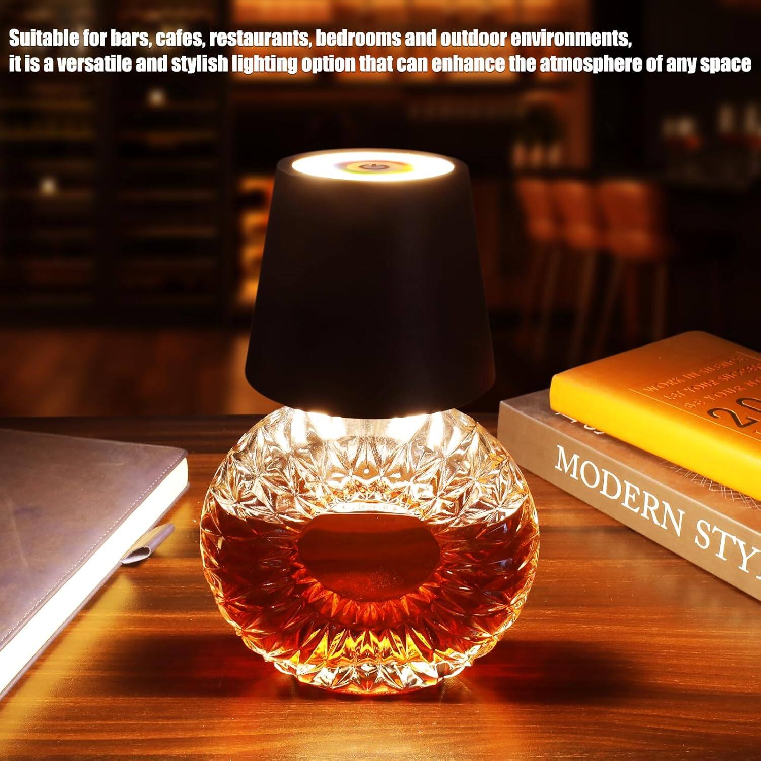 Suitable for bars, cafes, restaurants, bedrooms, and outdoor environments, it is a versatile and stylish lighting option that can enhance the atmosphere of any space.