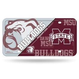 Rico Industries - Mississippi State Bulldogs 12x6 Metal License Plate Auto Tag - Multi