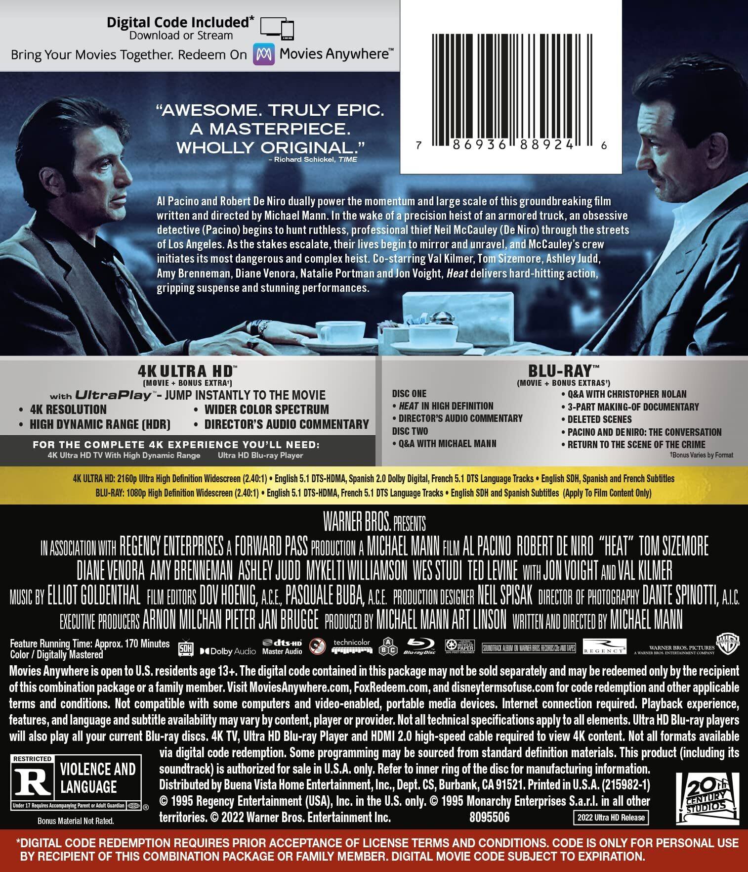 Alt View 1. Heat   - 4K Blu-Ray.