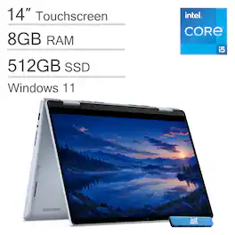 Dell - Inspiron 14 - 14" FHD+ 2-in-1 Touchscreen Laptop - Intel Core i5-1334U 2023 - 8GB Memory - 512 GB Storage - Ice Blue