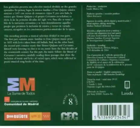 Sure, here is the corrected and grouped text:
---
**Esta producción presenta una selección musical dividida en dos grandes apartados. En primer lugar, la música familiar de Don Quijote, musicalizada por Antonio de Cabezón y sus propios contemporáneos, como Juan Hidalgo, Juan de Araujo, Juan de Anchieta, Juan de Araujo, Juan de Araujo, Juan de Araujo, Juan de Araujo, Juan de Araujo, Juan de Araujo, Juan de Araujo, Juan de Araujo, Juan de Araujo, Juan de Araujo, Juan de Araujo, Juan de Araujo, Juan de Araujo, Juan de Araujo, Juan de Araujo, Juan de Araujo, Juan de Araujo, Juan de Araujo, Juan de Araujo, Juan de Araujo, Juan de Araujo, Juan de Araujo, Juan de Araujo, Juan de Araujo, Juan de Araujo, Juan de Araujo, Juan de Araujo, Juan de Araujo, Juan de Araujo, Juan de Araujo, Juan