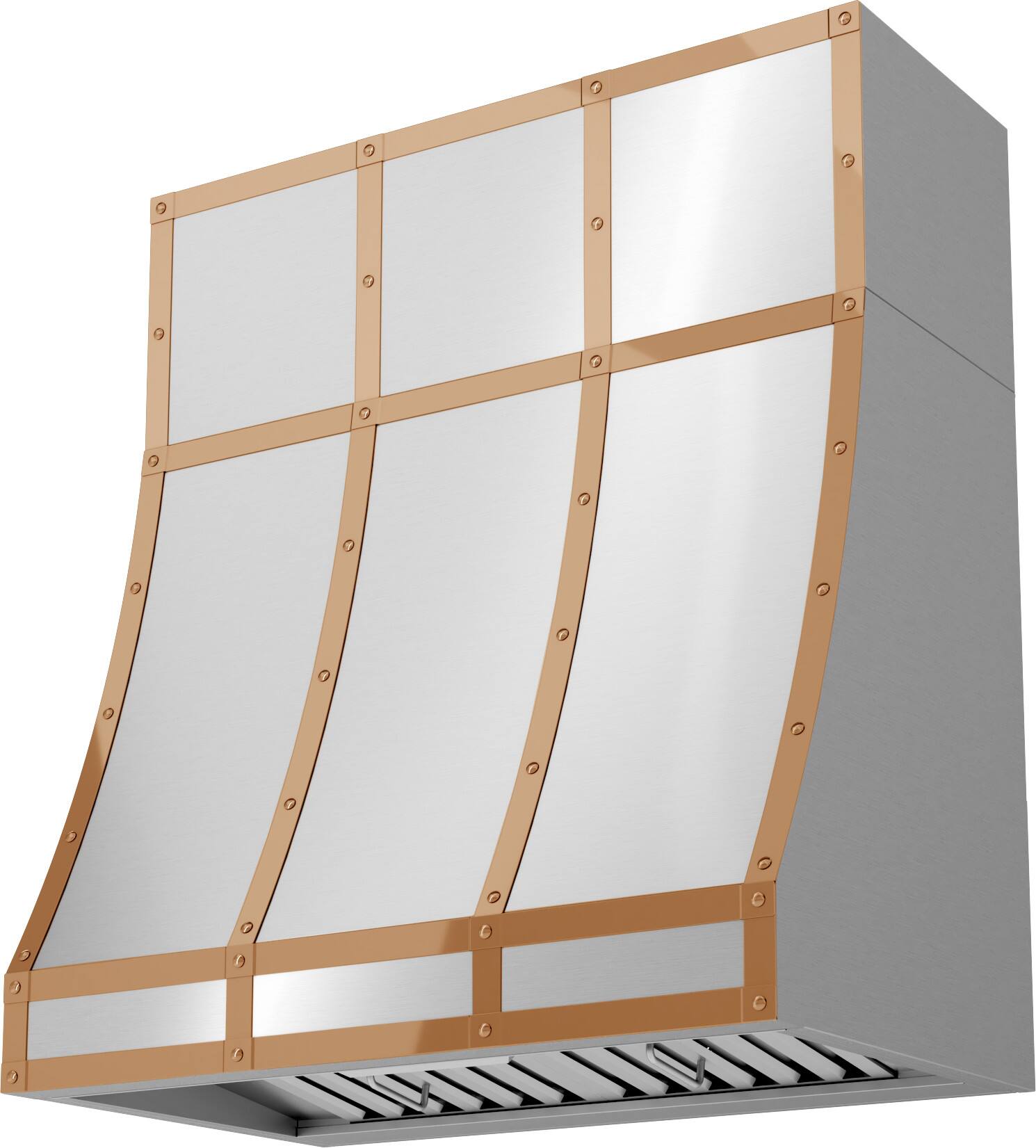 Angle. Zephyr - Banding Kit for DC13612AS - Polished Copper.