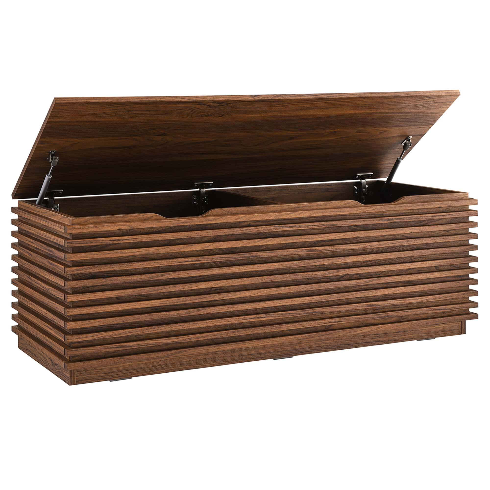 Left. Modway - Render Storage Bench by Modway - Brown.
