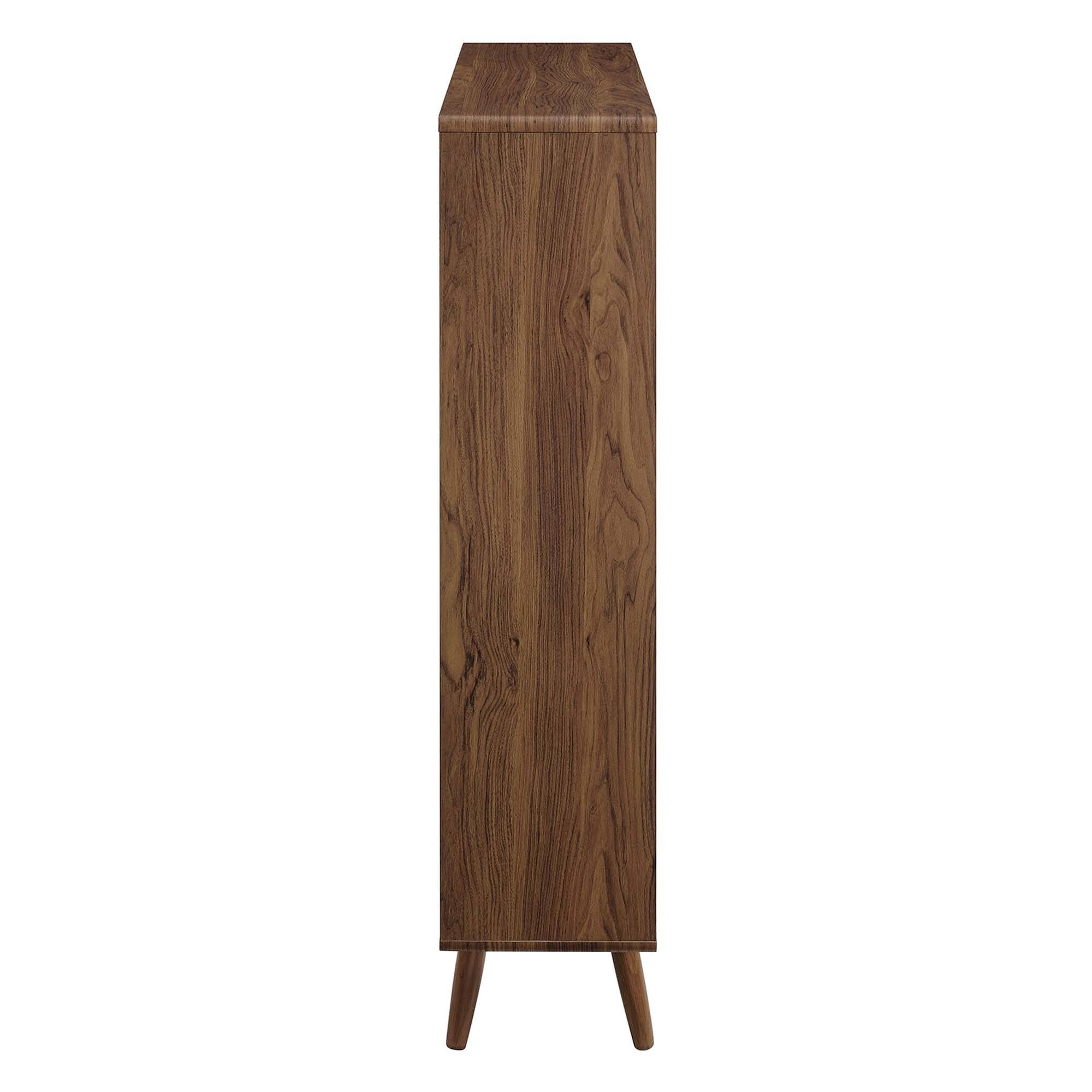 Alt View 2. Modway - Transmit 7 Shelf Wood Grain Bookcase by Modway - Walnut.