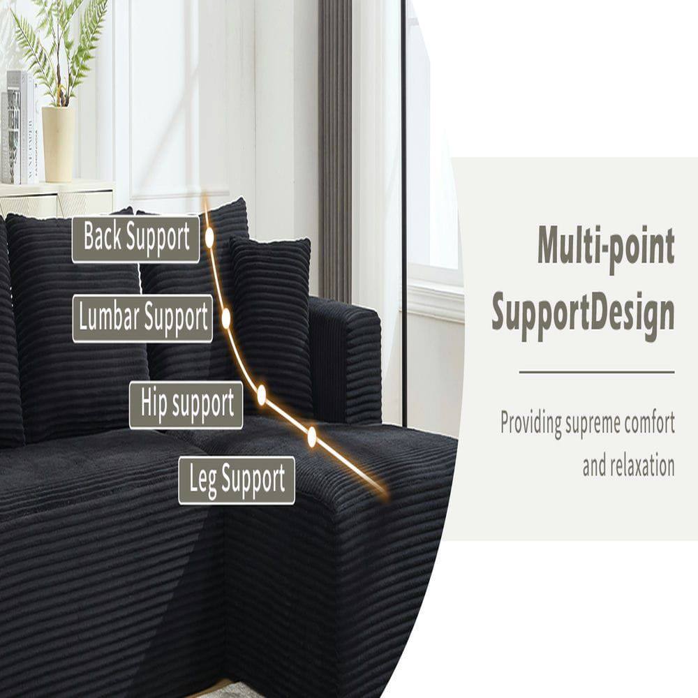Multi-point Support Design  
Providing supreme comfort and relaxation  

- Back Support  
- Lumbar Support  
- Hip Support  
- Leg Support