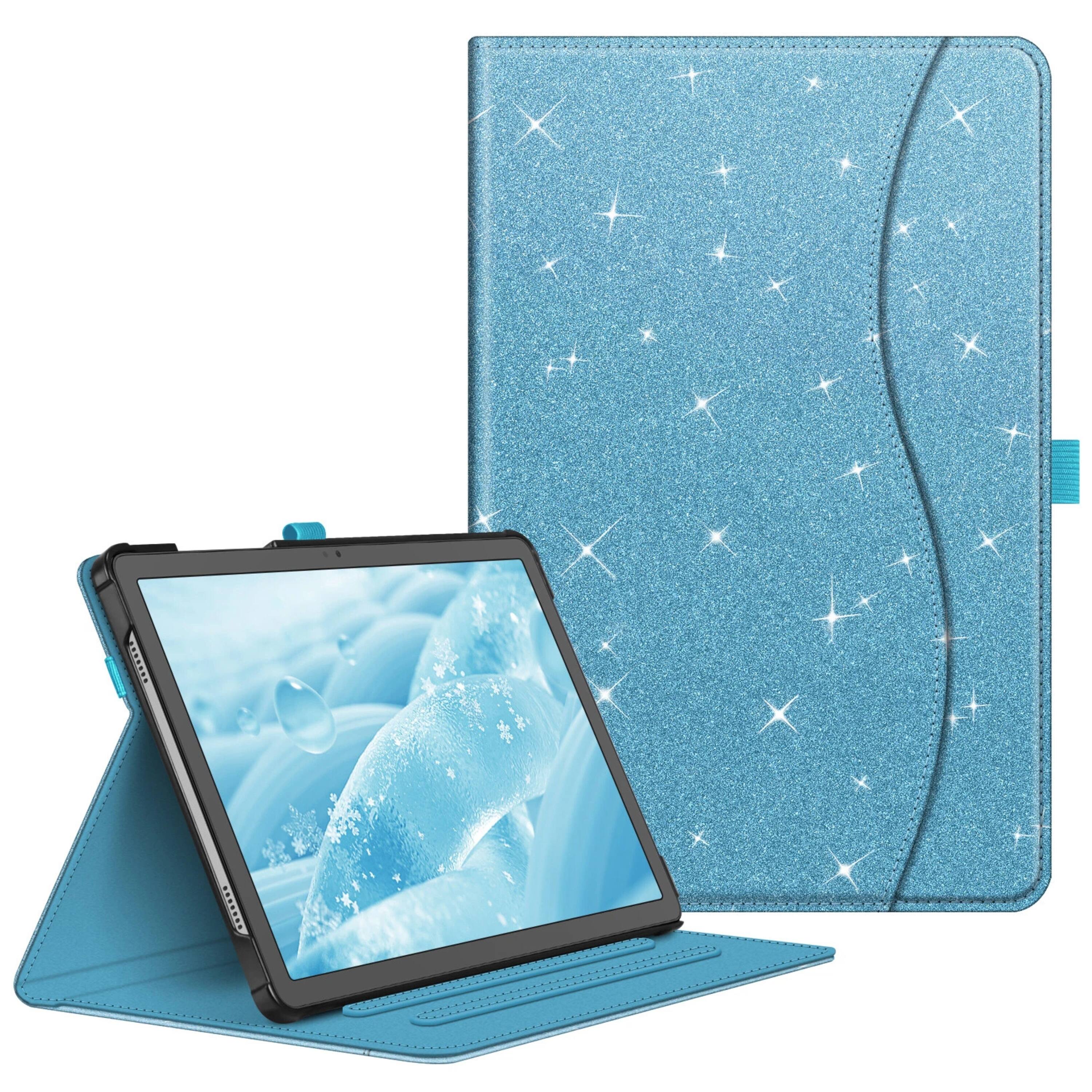 Kitcheniva - Multi Angle Stand Protective Case Cover For 11'' Samsung Galaxy Tab A9+ Glittering Blue - Glitter Blue