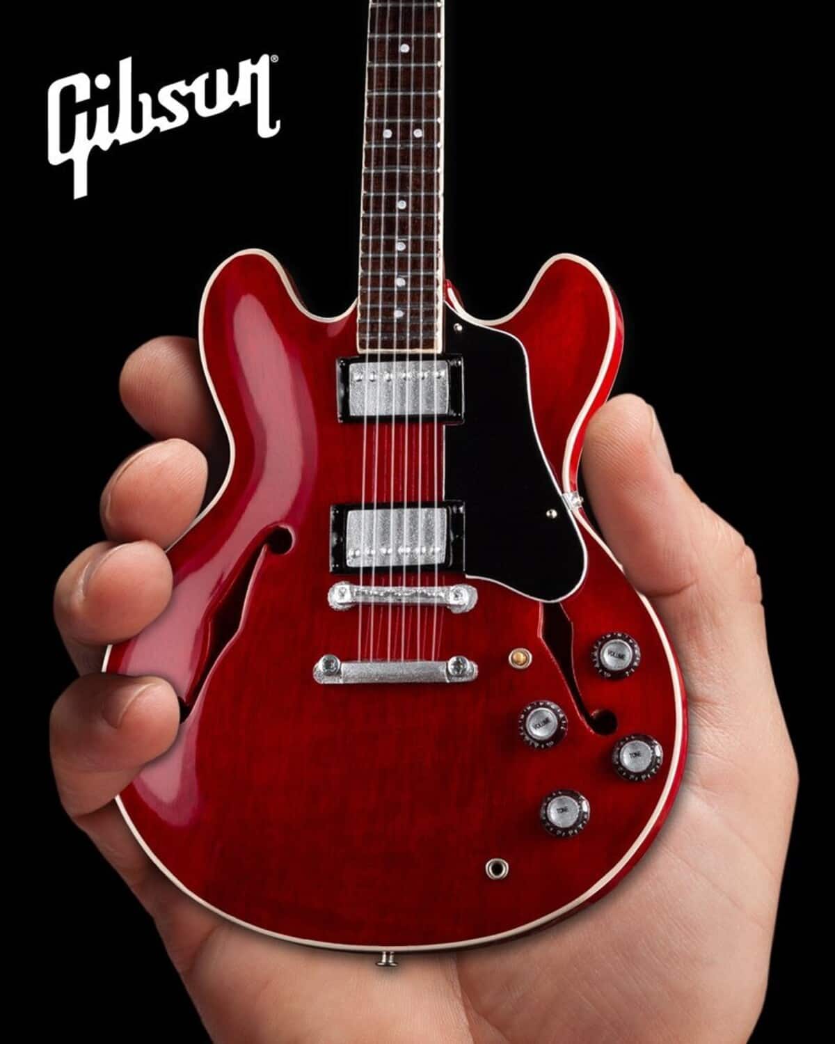 Axe Heaven - Gibson ES-335 Faded Cherry Red Mini Guitar Replica Collectible - COLLECTIBLES - Multicolor price history on PriceWatchPro