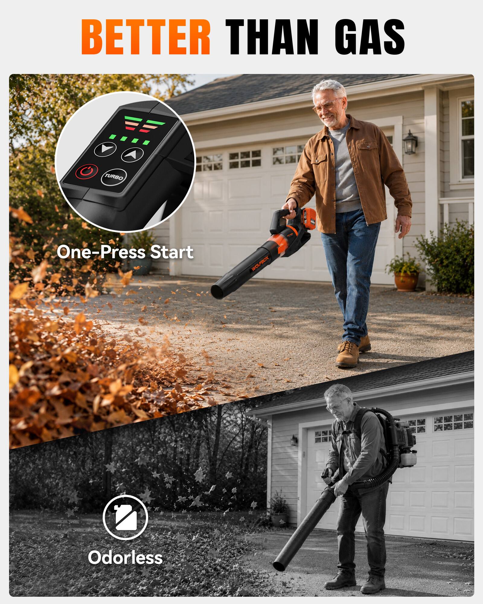 BETTER THAN GAS  
One-Press Start  
Odorless