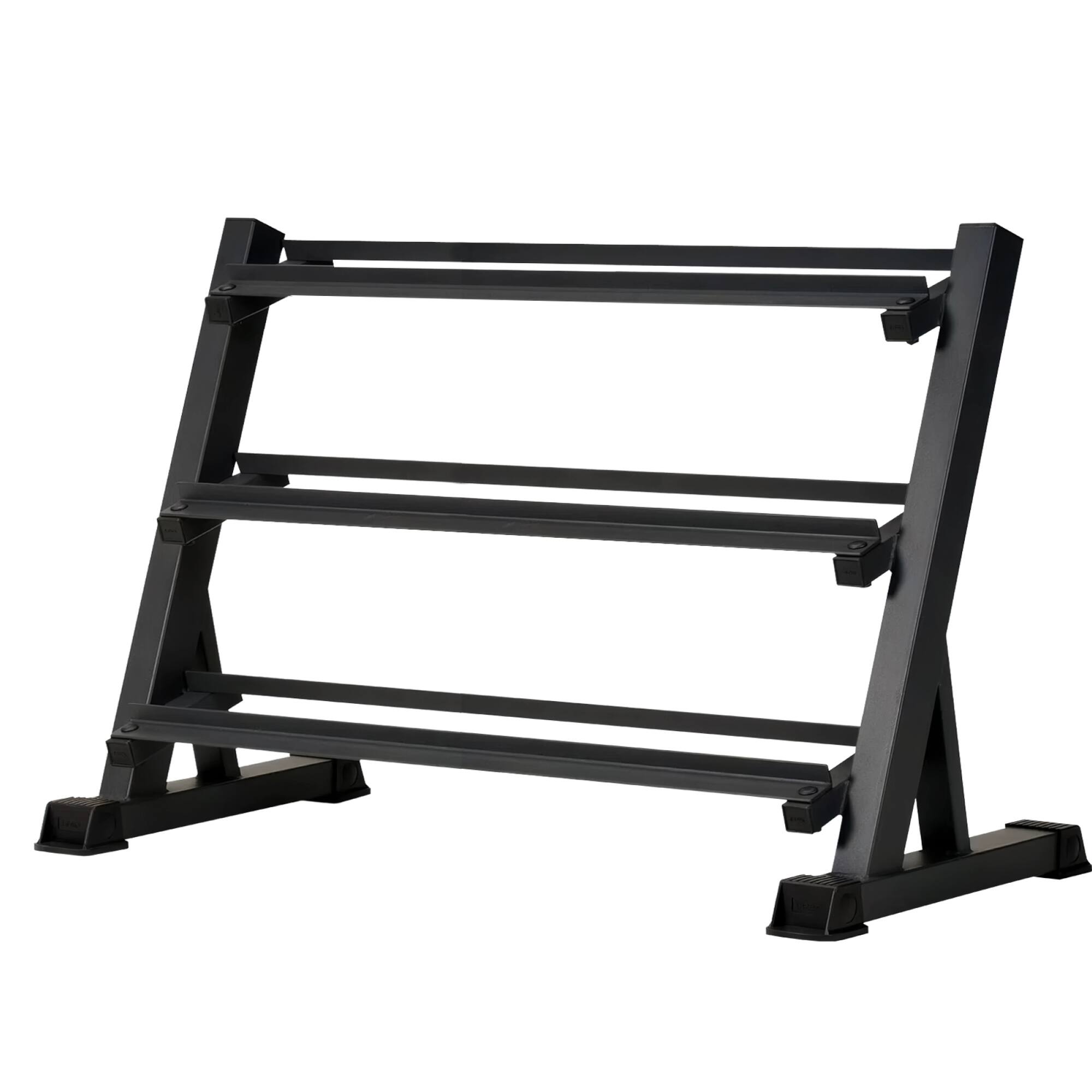 Front. ELEMENT ACE - Heavy-Duty Adjustable Dumbbell Rack Stand for Home Gym Storage with High Weight Capacity - Black.