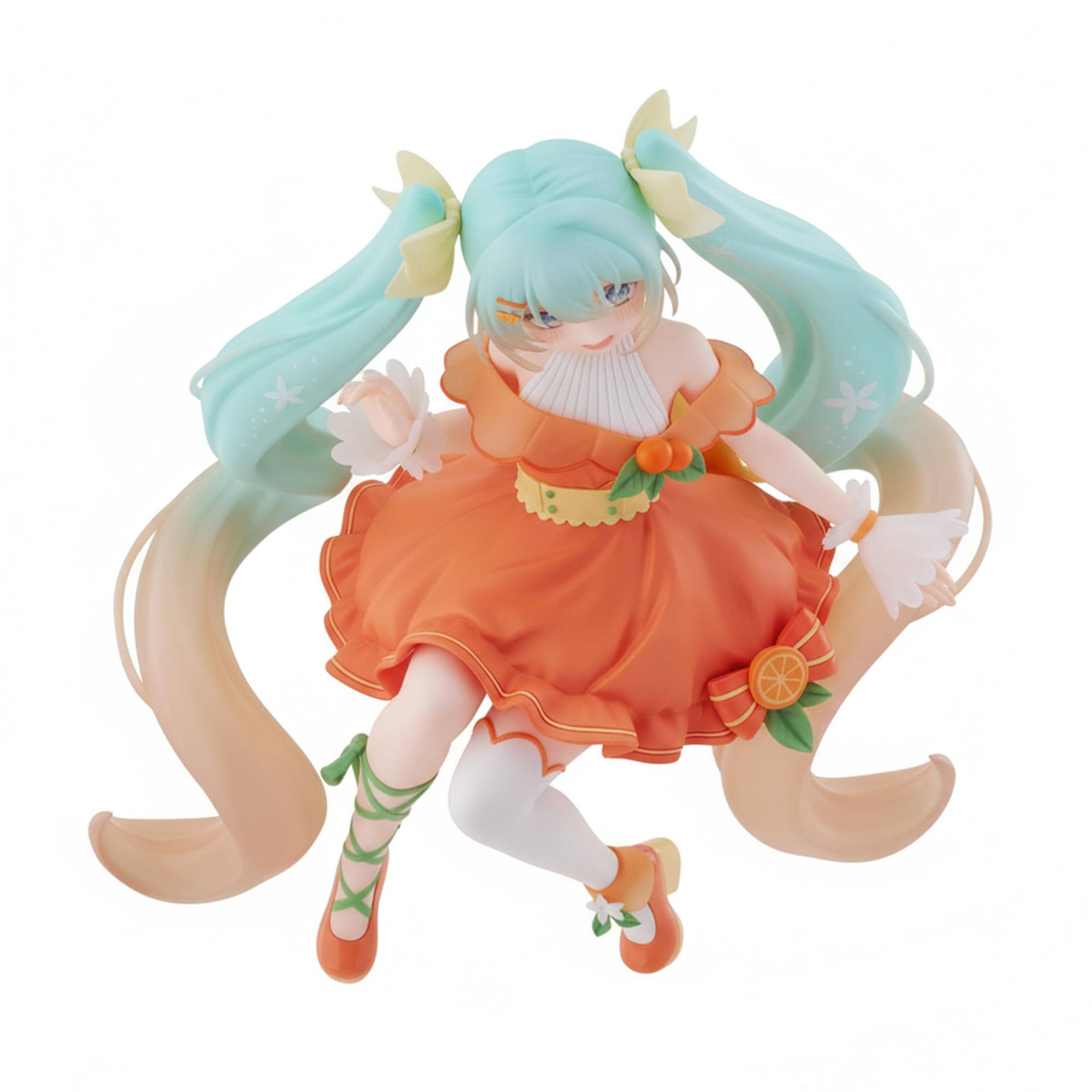 Alt View 10. Little Buddy - Hatsune Miku FuRyu 5.5-Inch Noodle Stopper Figure | Citrus - Orange.