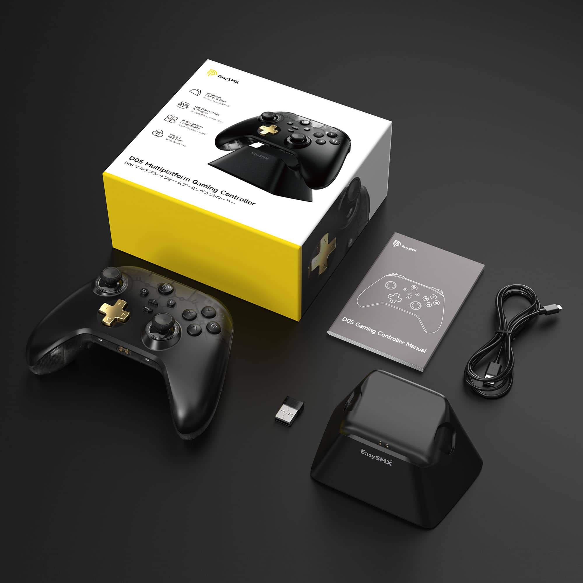 EasySMX D05 Wireless Game Controller, Bluetooth PC/Steam/Switch