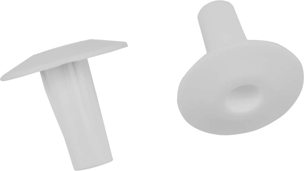 Angle. Dynex™ - Coaxial Cable Feed-Through Bushings (2-Pack) - White.