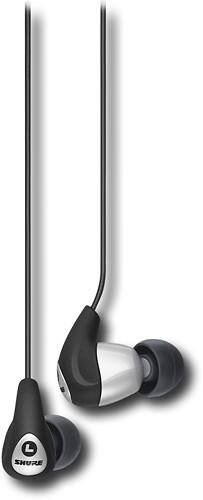 Front Standard. Shure - TruAcoustic Microspeaker Earphones - White.