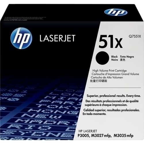 Front. HP - 51X High-Yield Toner Cartridge - Black.