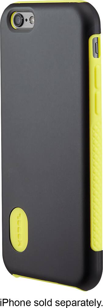Front. Modal™ - Dual-Layer Case for Apple® iPhone® 6 - Black/Yellow.