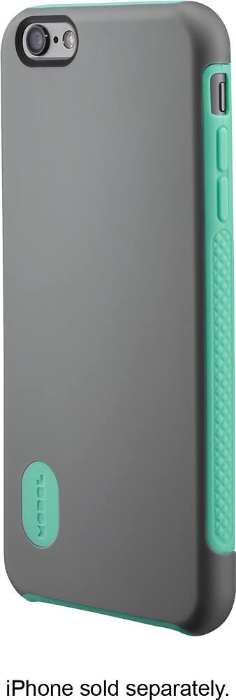 Front. Modal™ - Dual-Layer Case for Apple® iPhone® 6 Plus - Gray/Green.