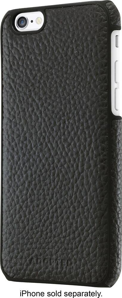 Front. ADOPTED - Leather Wrap Case for Apple® iPhone® 6 and 6s - Black.