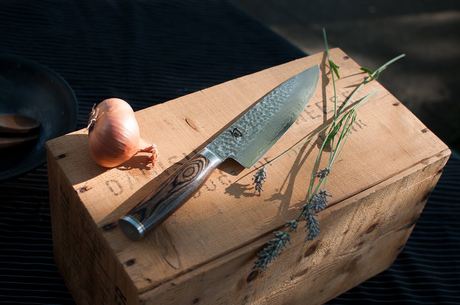 Alt View 2. Shun - Premier Chef's Knife, 8 Inch - Brown.