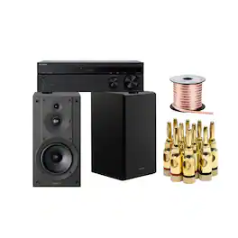 Sony - 2-Channel Stereo Receiver with Bookshelf Speaker (Pair, Black) Bundle