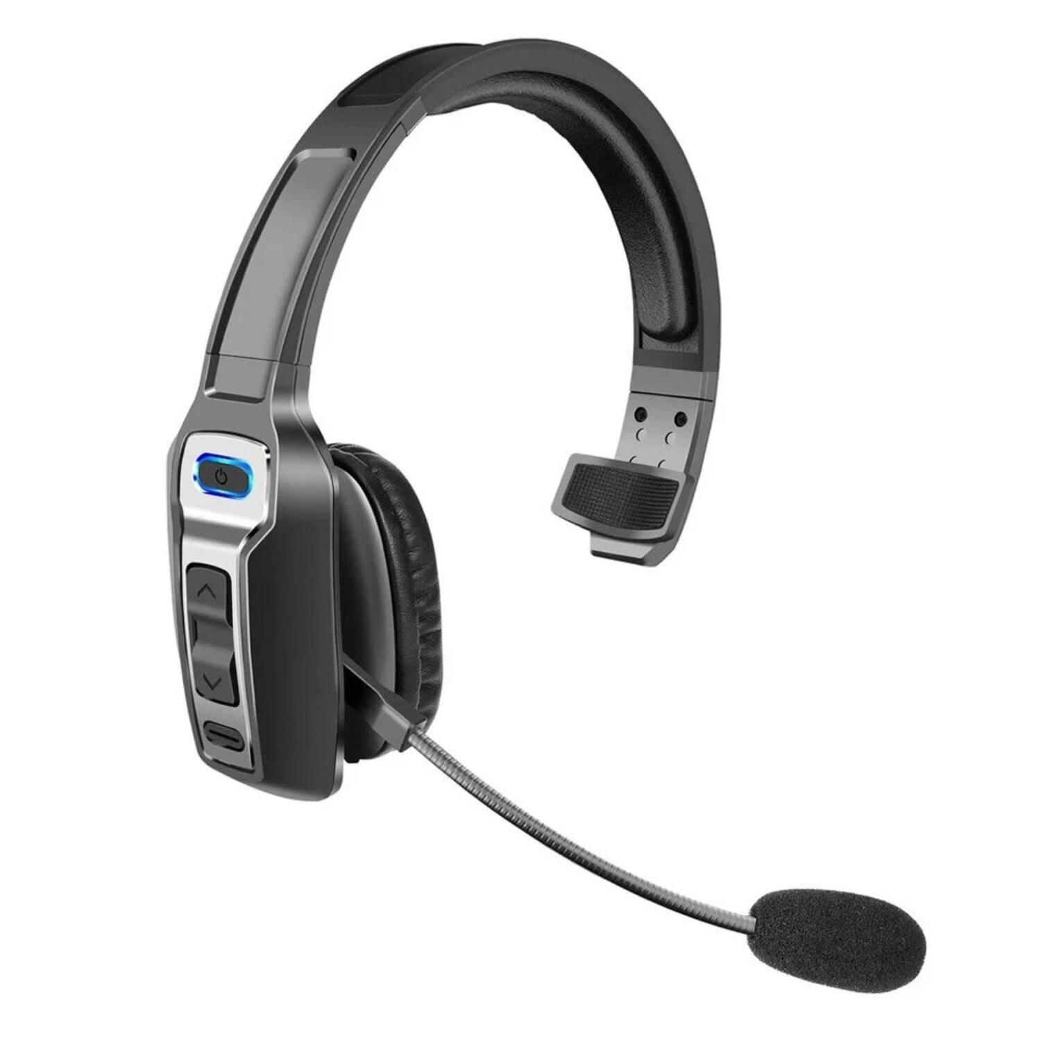 Stock Preferred - AI Bluetooth 5.2 Trucker Headset with Noise Cancelling Mic - Black
