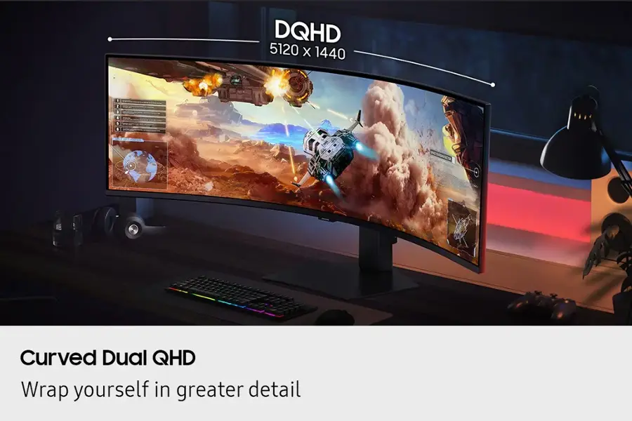 Curved Dual QHD Wrap yourself in greater detail.