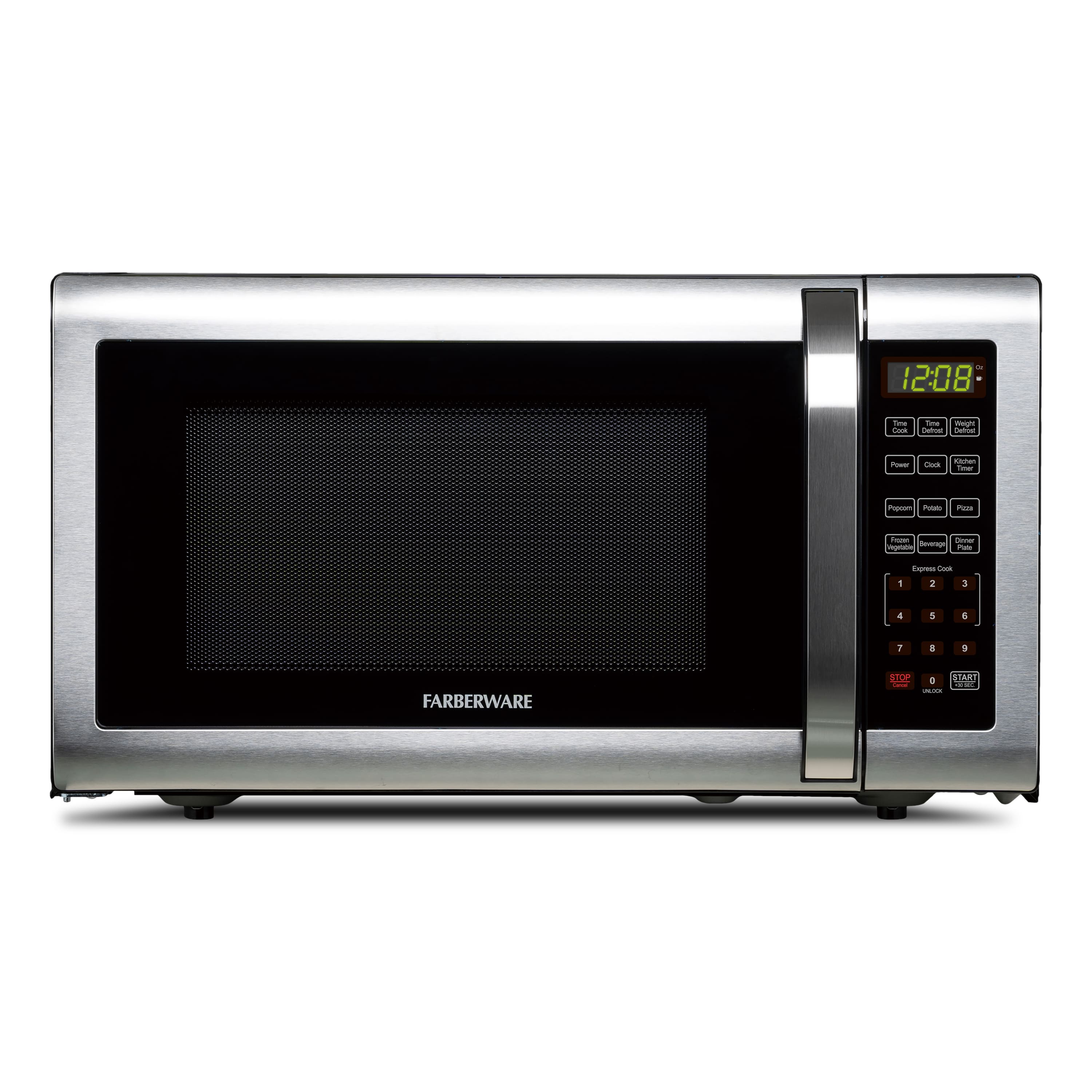Farberware - 1.6 cu. ft. Microwave Oven, Brushed - Stainless Steel