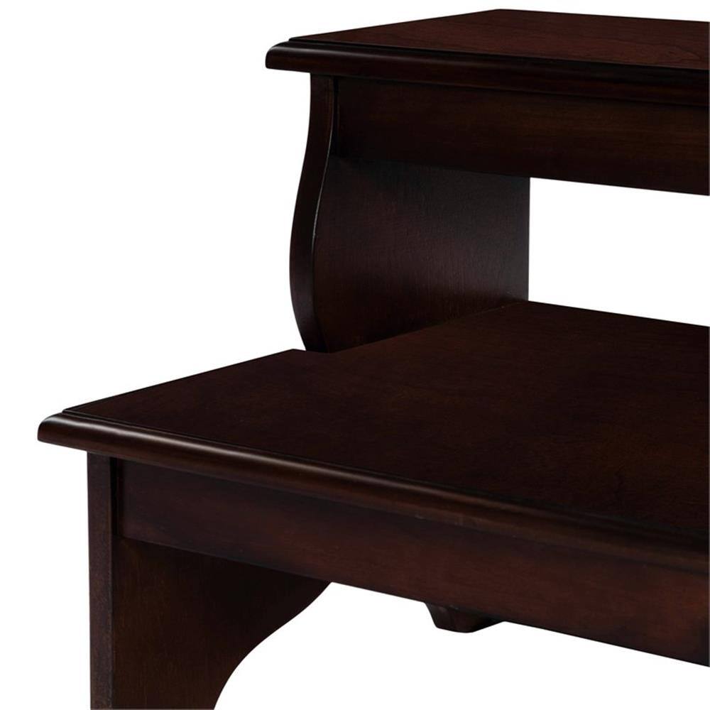 Alt View 8. Butler Specialty - Melrose Wood Step Stool - Two-Step Cherry Finish - Cherry.