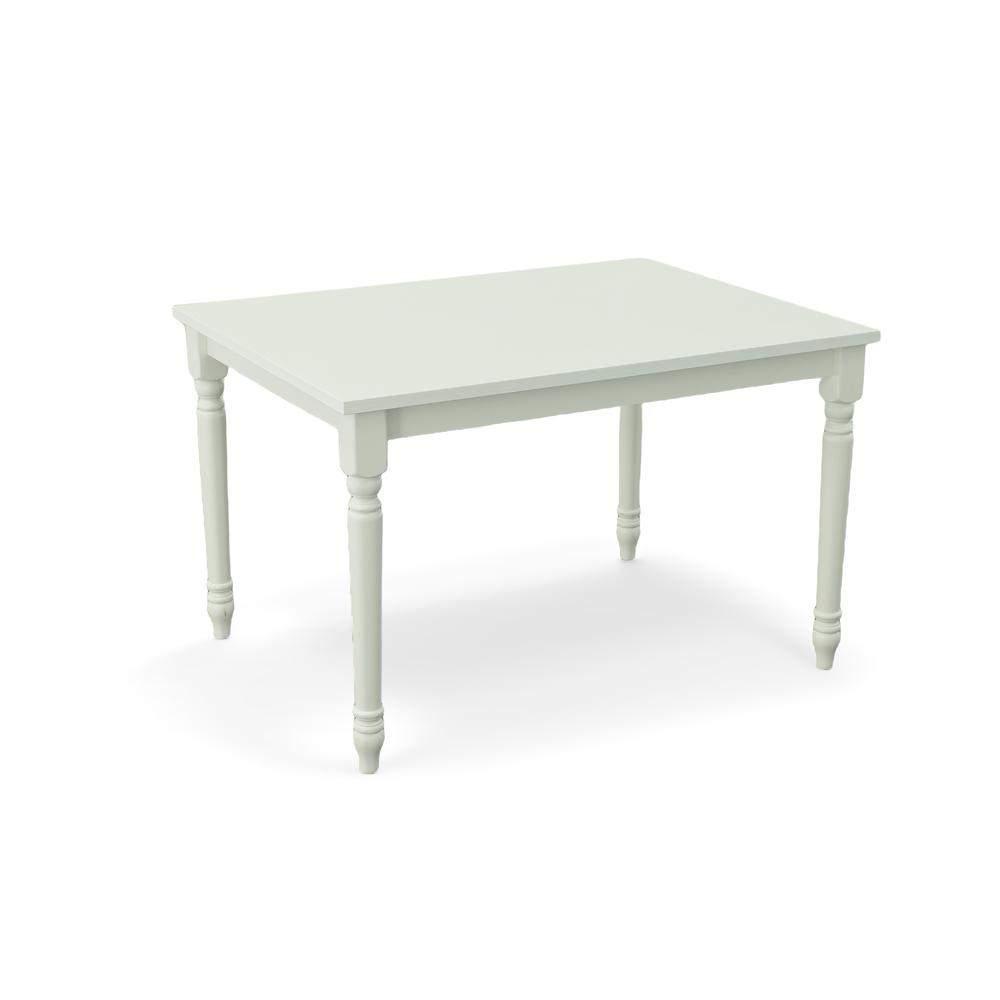 Front. Carolina Chair & Table - Draven Farmhouse Dining Table - Pure White - White.
