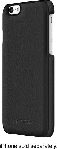 Front. ADOPTED - Leather Wrap Case for Apple® iPhone® 6 Plus and 6s Plus - Black.