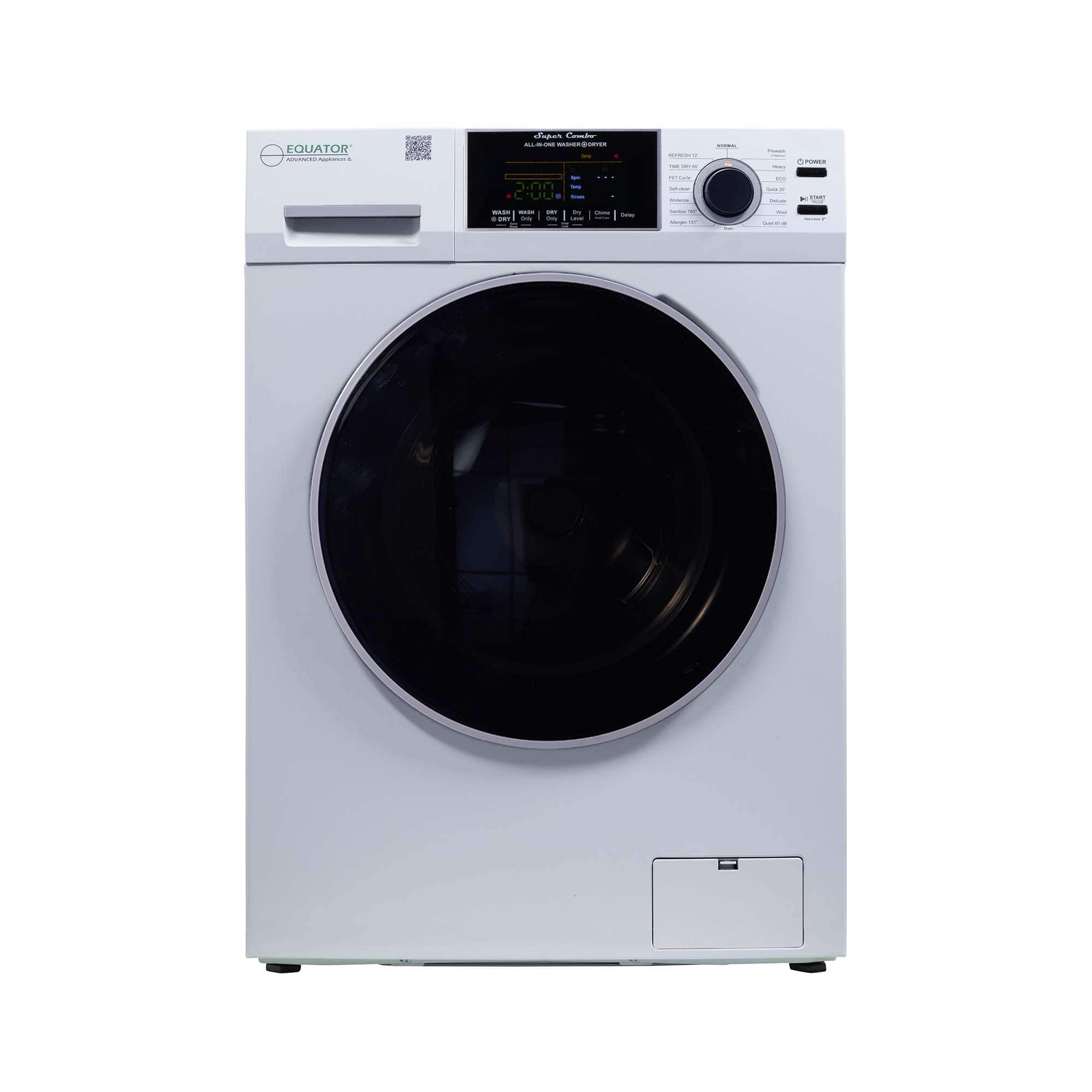 Equator - 1.62 cu ft. VENTLESS DRY Fully Built-in All-in-One Combo Washer Electric Dryer 0-Clearance 110V - EZ 4700 - White