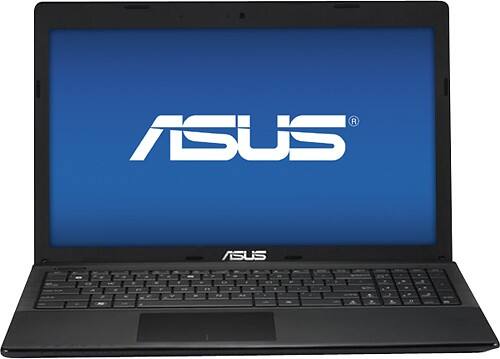 Front Standard. Asus - 15.6" Laptop - 4GB Memory - 500GB Hard Drive - Black.