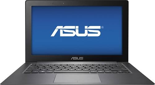 Front Standard. Asus - Convertible 13.3" Touch-Screen Laptop - 4GB Memory - 128GB Solid State Drive - Silver Aluminum.