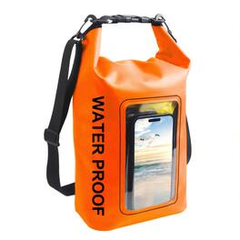 Equipd - IP68 Waterproof 5L Dry Bag Backpack w/ Phone Pouch for Travel, Swimming, Boating, Kayaking, Camping, Beach & Fishing - Orange