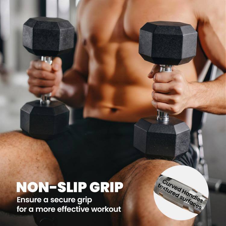 NON-SLIP GRIP  
Ensure a secure grip for a more effective workout  

Curved Handles  
textured surfaces