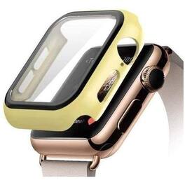 Entronix - Protective Case for Apple Watch Series 9/8/7, 45mm - Hard Cover with Built-In Screen Protector - Yellow