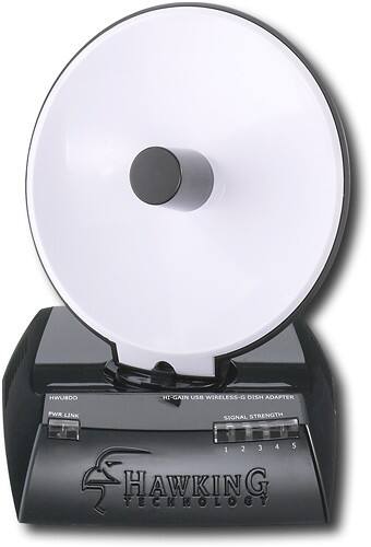 Front Standard. Hawking Technology - Hi-Gain Wireless-G Desktop Dish Networking Adapter.