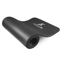 ProsourceFit - Extra Thick Yoga and Pilates Mat, 1/2-in - Black