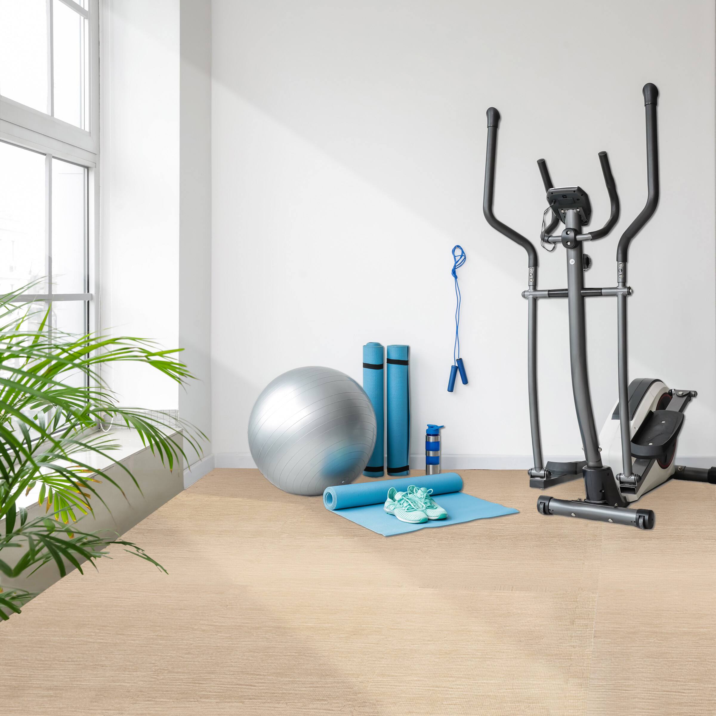 Left. Sorbus - Sorbus Thick 3/8-inch Wood Grain Floor Foam Tile Mats (24 Tiles, 96 Sq ft) - Light Pine.