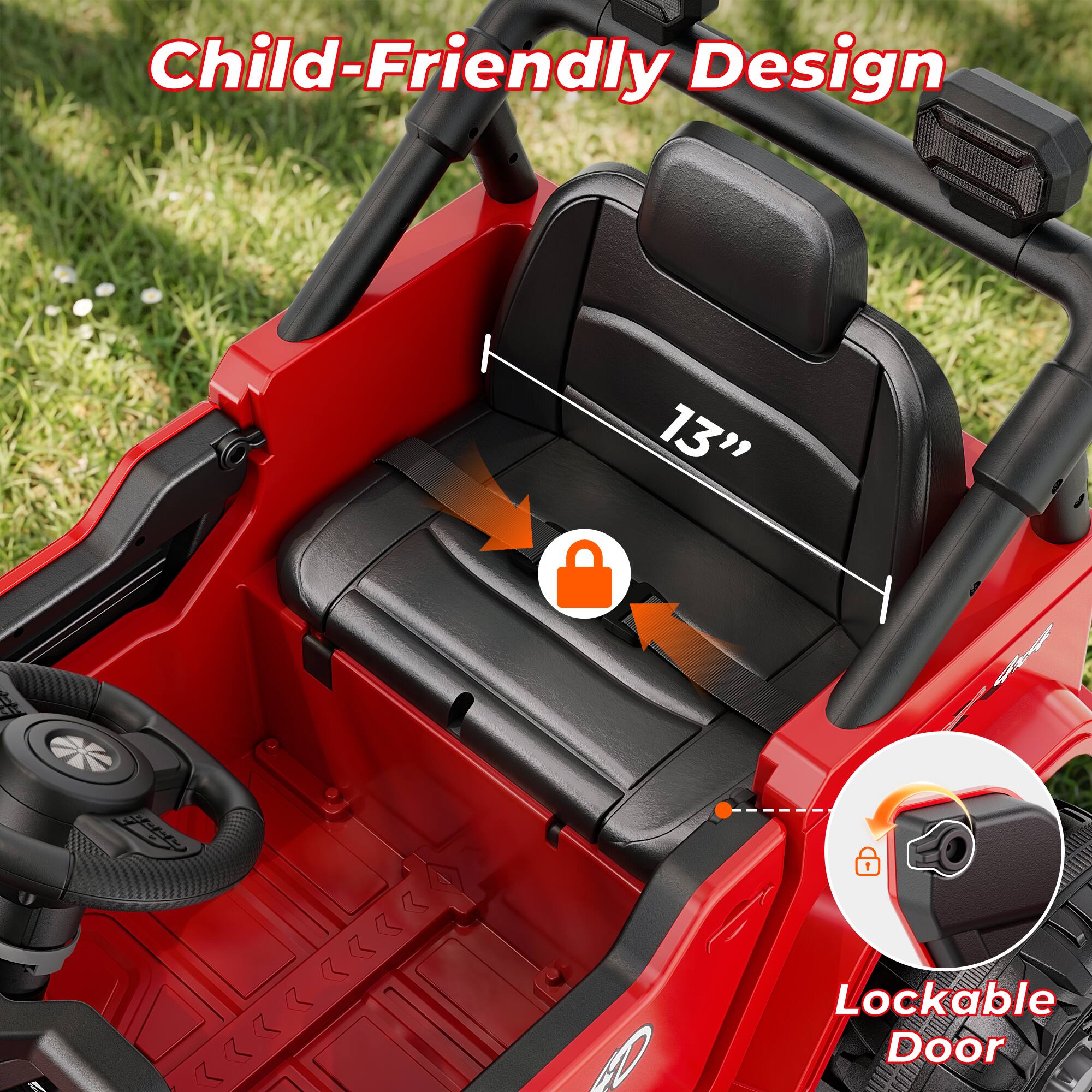 ANPABO 12V Ride on Toys for Toddlers, Electric Ride On Car for Kids ...