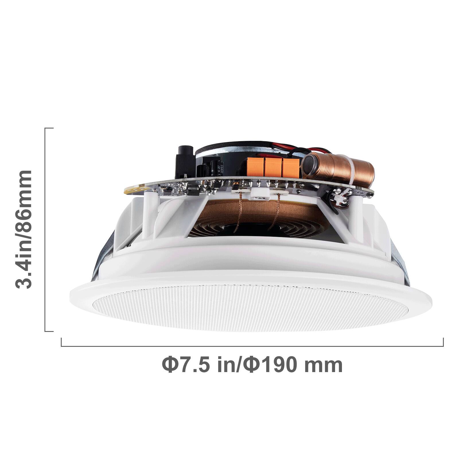 3.4 in/86 mm  
Φ7.5 in/Φ190 mm