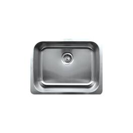 Whitehaus - Noah's Collection Brushed Stainless Steel Single Bowl Undermount Sink - Silver
