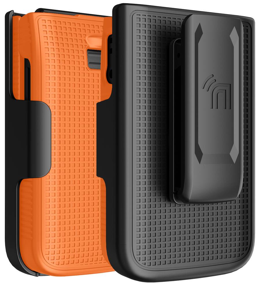 Shell Finish On Compact Nakedcellphone Combo for Lively Jitterbug Flip 3 Phone Hard Case and ...