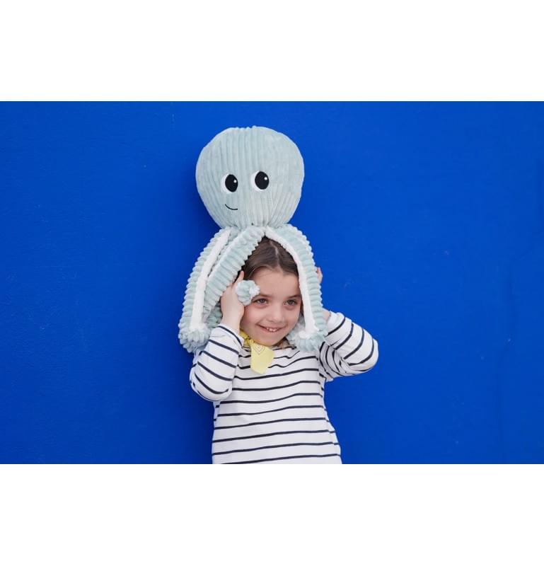 Alt View 10. TriAction Toys - Les Delingos Ptipotos Mom and Baby Octopus Plush | Mint - Green.